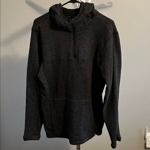 Hurley Men's Dark Gray Zip-Up hooded Sweater